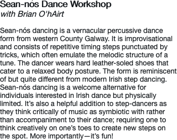 Sean-nós Dance Workshop with Brian O'hAirt