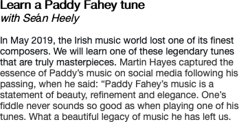 Learn a Paddy Fahey tune with